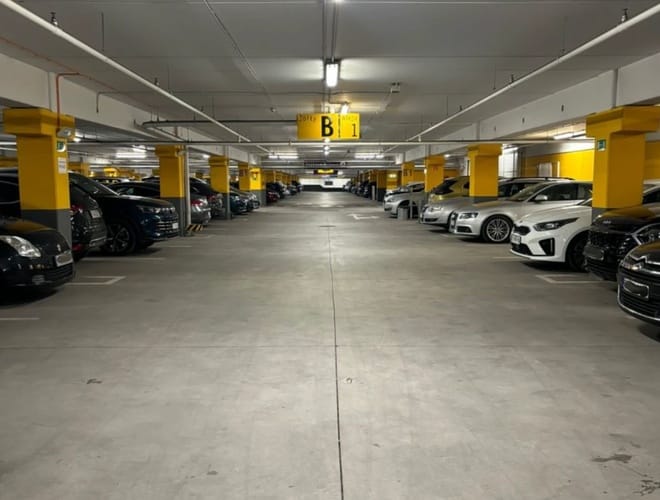 MarcelinPark - parking lotnisko Poznań-Ławica POZ MarcelinPark - zadaszony parking podziemny w King Cross Marcelin Poznań
